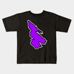 Salt Spring Island in a Simple Purple Violet Silhouette - British Columbia Souvenir - Salt Spring Kids T-Shirt